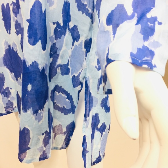 Blue Patterned Swim Coverup - Picture 4 of 6